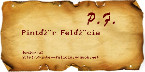 Pintér Felícia névjegykártya